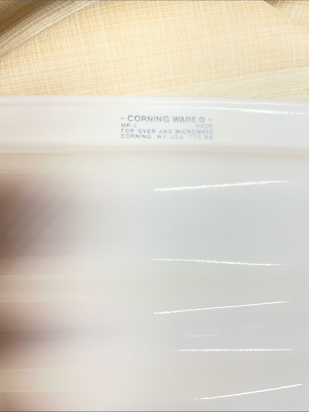 Corningware White Glossy Ceramic MR-2 Bacon Rack for Microwave or Oven - Picture 2 of 5